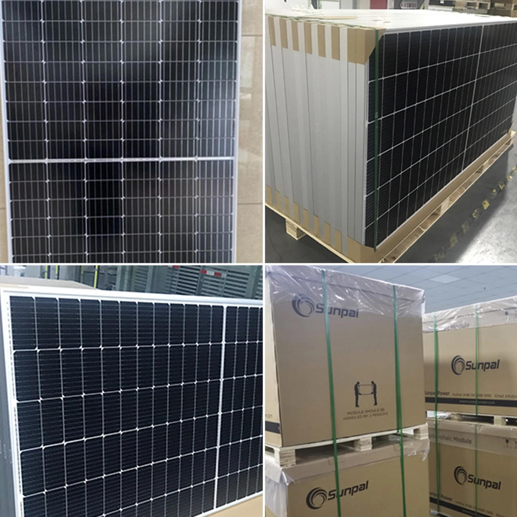 Sunpal Grade a 485 490 495 500 505 510W Thin Solar Panel for Roof with Mbb & Half-Cut Technology