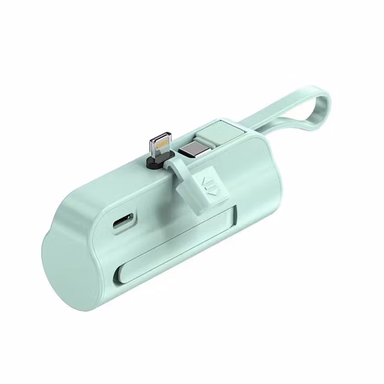 Meilleure Promotion Cadeau Pilule OEM 5000mAh D'urgence Portable Rechargeable Compact Capsule Construire dans le Câble 2 en 1 Mini Power Bank pour iPhone Android Type C