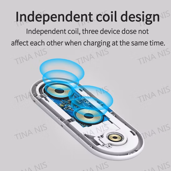 Nouveau 5W 7.5W 10W 15W LED veilleuse chargeur rapide chargeur sans fil 3 en 1 montre intelligente chargeur sans fil